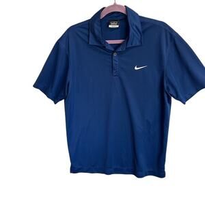 Nike Golf Dri-FIT Polo Shirt Men's M Blue Short Sleeve Collared